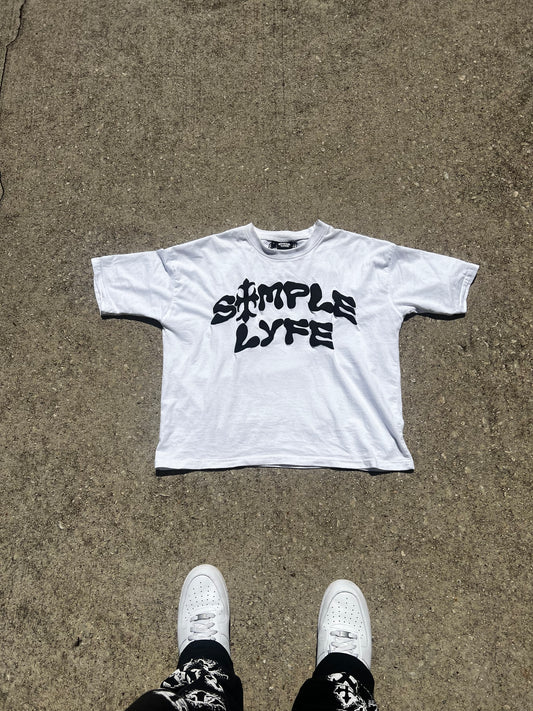 WHITE SIMPLE LYFE TEE